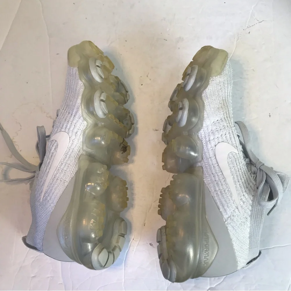 Nike Air VaporMax Flyknit 3 Pure Platinum Sneakers Running Shoes Lightweight W - Picture 6 of 16